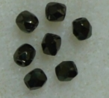 Glasschliffperle 3mm Jet iris Lüster Oliv 100St