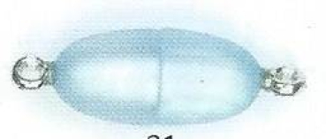 Polaris Magnetverschluss 21x9mm h-blau
