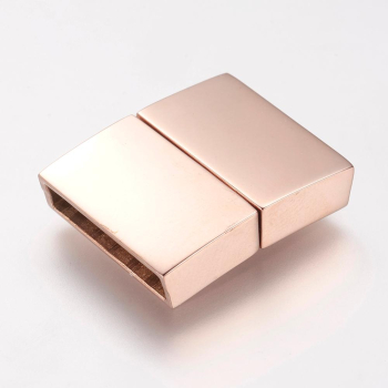 Magnetverschluss (0304-04-RG) Edelstahl 21X16,5 2,5mm Loch, Rose Gold