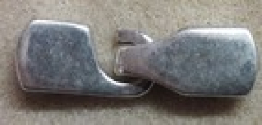 Klebeverschluss (0335-05-SF) f. Lederband 10mm silberfarben