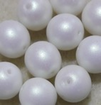Glaswachsperle 6mm White Luster 50 St