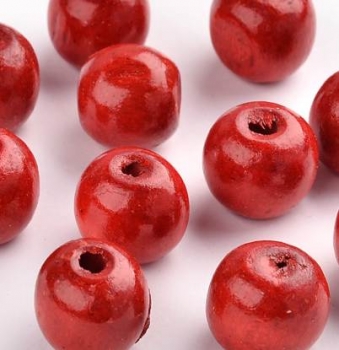 Holzperle 4mm rot 140 St