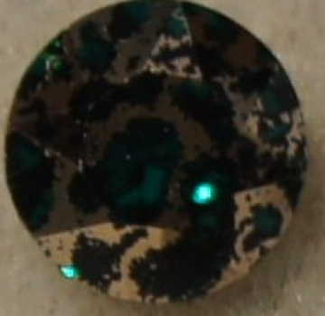 Swarovski Chaton SS39 Emerald Rose Patina gefass