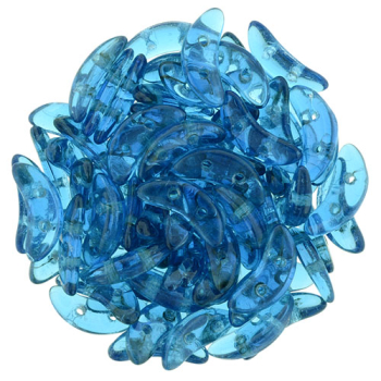 Crescent Bead 3x10mm Capri Blue 100g