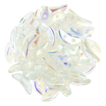 Crescent Bead 3x10mm Crystal AB 100g