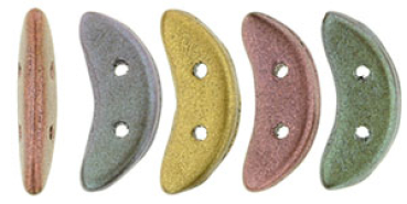 Crescent Bead 3x10mm MatMet Bronze Ir 5g