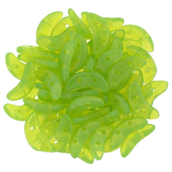 Crescent Bead 3x10mm Milky Dark Peridot 5g