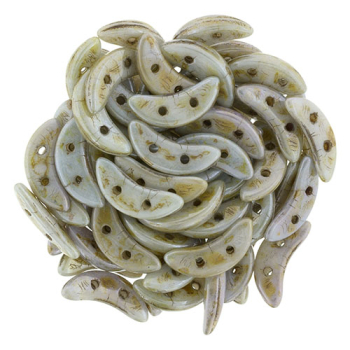 Crescent Bead 3x10mm Opak Luster Green 100g