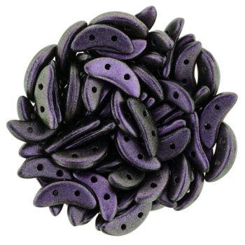 Crescent Bead 3x10mm Polychrome Black Currant 100g