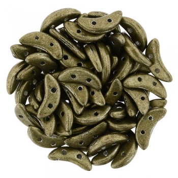 Crescent Bead 3x10mm Satu Met Ant Gold 5g