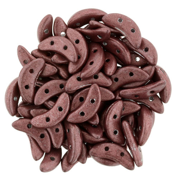 Crescent Bead 3x10mm Saturated Metallic Copper Pink 100g