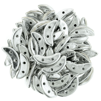 Crescent Bead 3x10mm Silver 100g