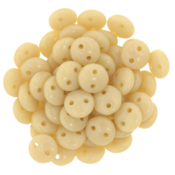 Lentil 2-Loch 6mm Opak Beige 50 St.
