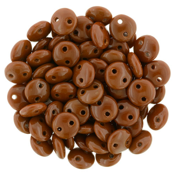 Lentil 2-Loch 6mm Opak Umber 50 St.