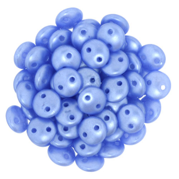 Lentil 2-Loch 6mm Pearl Coat Baby Blue 50 St