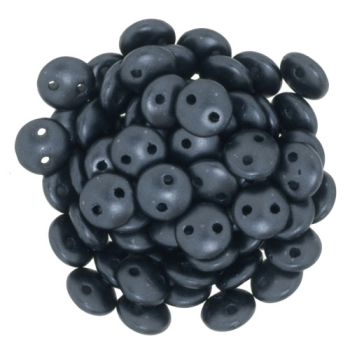 Lentil 2-Loch 6mm Pearl Coat Charcoal 50St