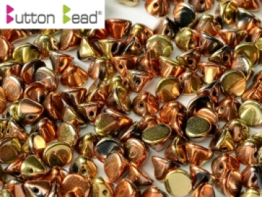 Button Bead 4mm Jet Calif Gold Rush 50 St