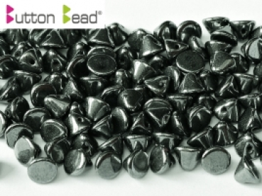 Button Bead 4mm Jet Hematite 300 St