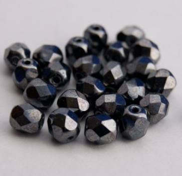 Glasschliffperle 3mm Jet Hematite 1200