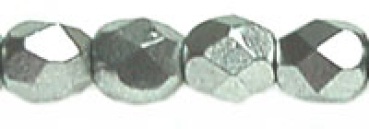 Glasschliffperle 3mm Jet Silver Matt 100 St.