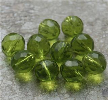 Glasschliffperle 3mm Olivine 100 St.