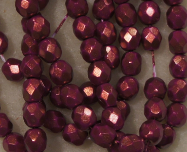 Glasschliffperle 3mm Pink Met Lüster 150St