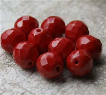 Glasschliffperle 3mm Red Coral 1200