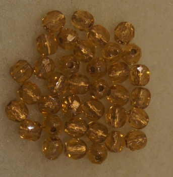 Glasschliffperle 3mm Topaz Lined 100 St.