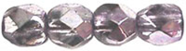 Glasschliffperle 3mm Violet Half Silver 100 St.