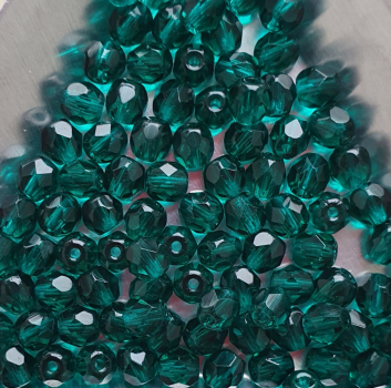 Glasschliffperle 4mm Dark Green 100