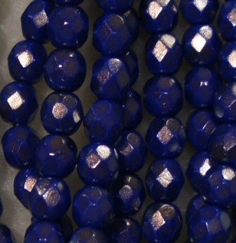 Glasschliffperle 4mm DkBlau Met Lüster 120St