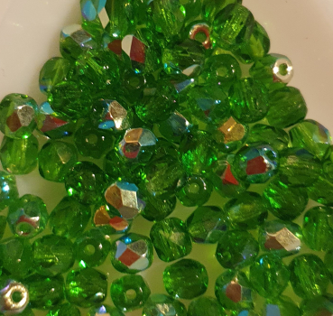 Glasschliffperle 4mm Emerald AB 1200 St