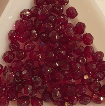Glasschliffperle 4mm Garnet Hematite 1200 St.