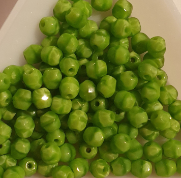 Glasschliffperle 4mm Green Silk 1200 St.