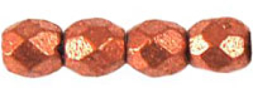Glasschliffperle 4mm Jet Copper Matt 100 St