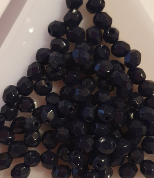 Glasschliffperle 4mm Lapis Hematite 100