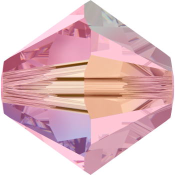 Swarovskiperle 4mm bic. Lt. Rose AB2 34St.