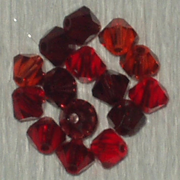 Swarovskiperle 4mm bic. Rot-Töne 40 St.