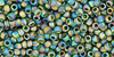 Toho 3,0mm (0180F) Transparent Rainbow Frost Olivine ca19g