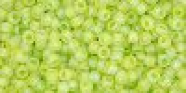 Toho 2,0mm (0164F) Transp Rainb. Frost Lime Green ca20g