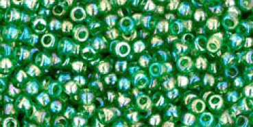 Toho 2,0mm (0167B) Transparent Rainbow Grass Green ca20g