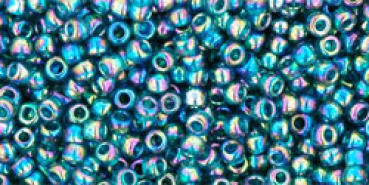 Toho 2,0mm (0167BD) Transparent Rainb. Teal ca20g