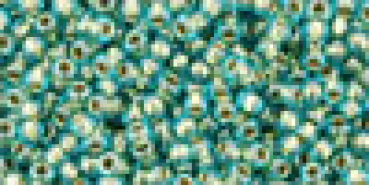 Toho 2,0mm (0284) IC RB Aqua/Gold Lin ca20g