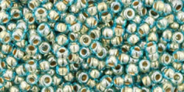 Toho 2,0mm (0990) Gold Lined Aqua ca20g