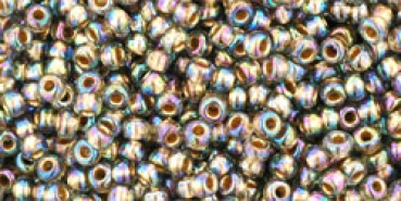 Toho 2,0mm (0999) Gold Lined Rb Bla Diamond ca20g