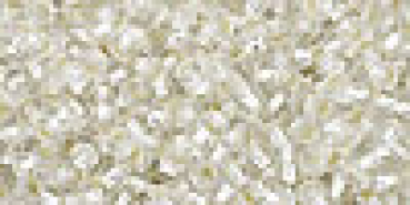 Toho 2,0mm (PF0021) Perm Fin Silver Lin Crystal ca20g