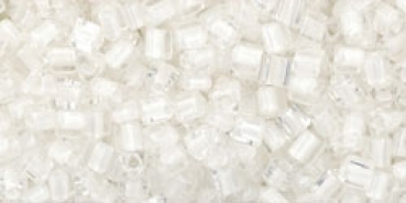 Toho Triangle 2mm IC Cry/Snow Lined 19g