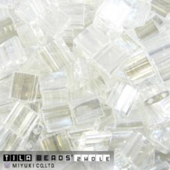 Miyuki Tila Bead 5mm Crystal Lüster ca 7,2g