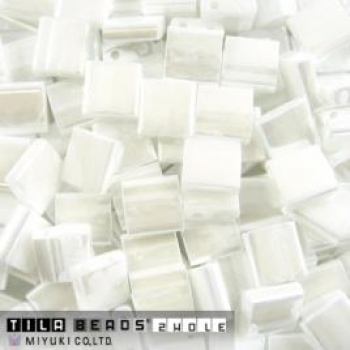 Miyuki Tila Bead 5mm White Pearl ca 7,2g