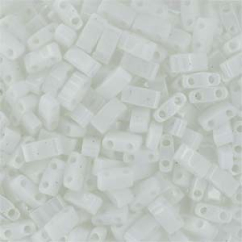 Miyuki Half Tila Bead 5mm Opak White 50g